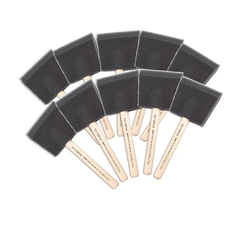 Foam Brush - 10 Piece - Width:4"